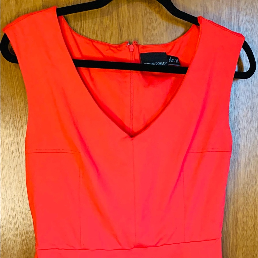 Blood Red Vibrant Orange dress #173